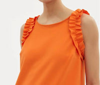 Joseph Ribkoff Sleeveless Shift Dress in orange - women's dress - alternate view
