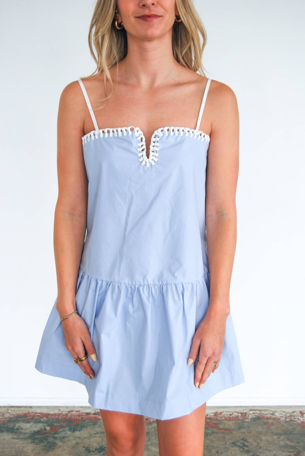Day + Moon - Stitched Detailed Mini Dress