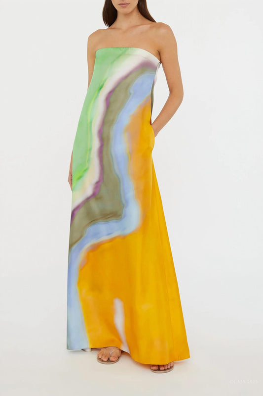 Christopher Esber - Aura Silk Strapless Maxi Dress