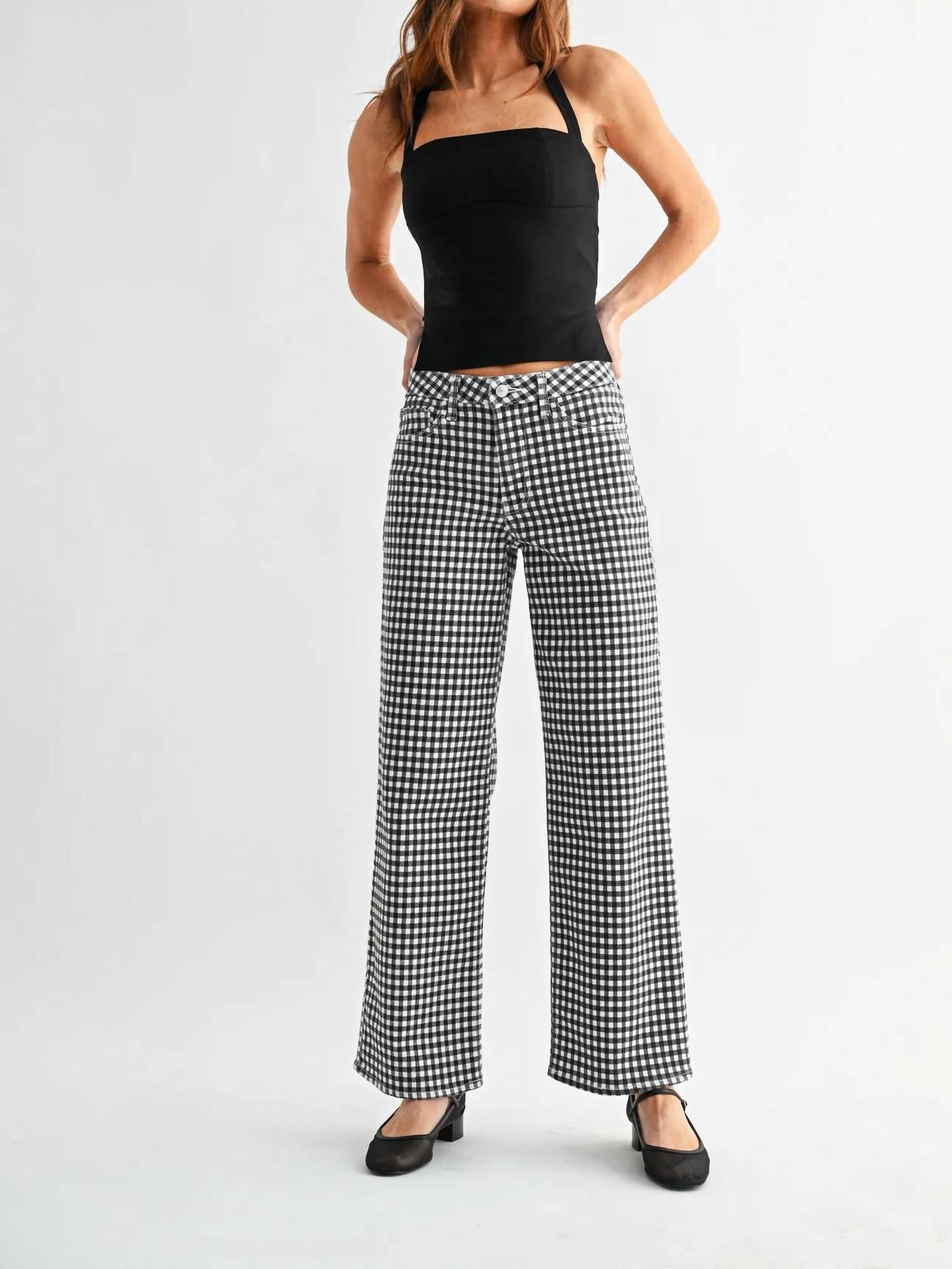 Just Black Denim - Mid Rise Straight Leg Jeans