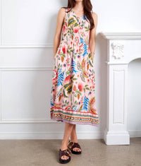 Charlie B - Smocked Printed Viscose Dress