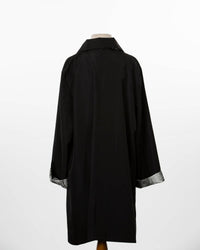 RAINRAPS Raintrench With Detachable Hood Rain Trench Coat in black - women's jacket - view 5