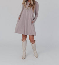 Three Bird Nest - Nest Jake Long Sleeve Crewneck Mini Dress