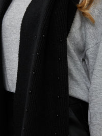 ESQUALO Pearls Scarf in black - women's scarf - alternate view