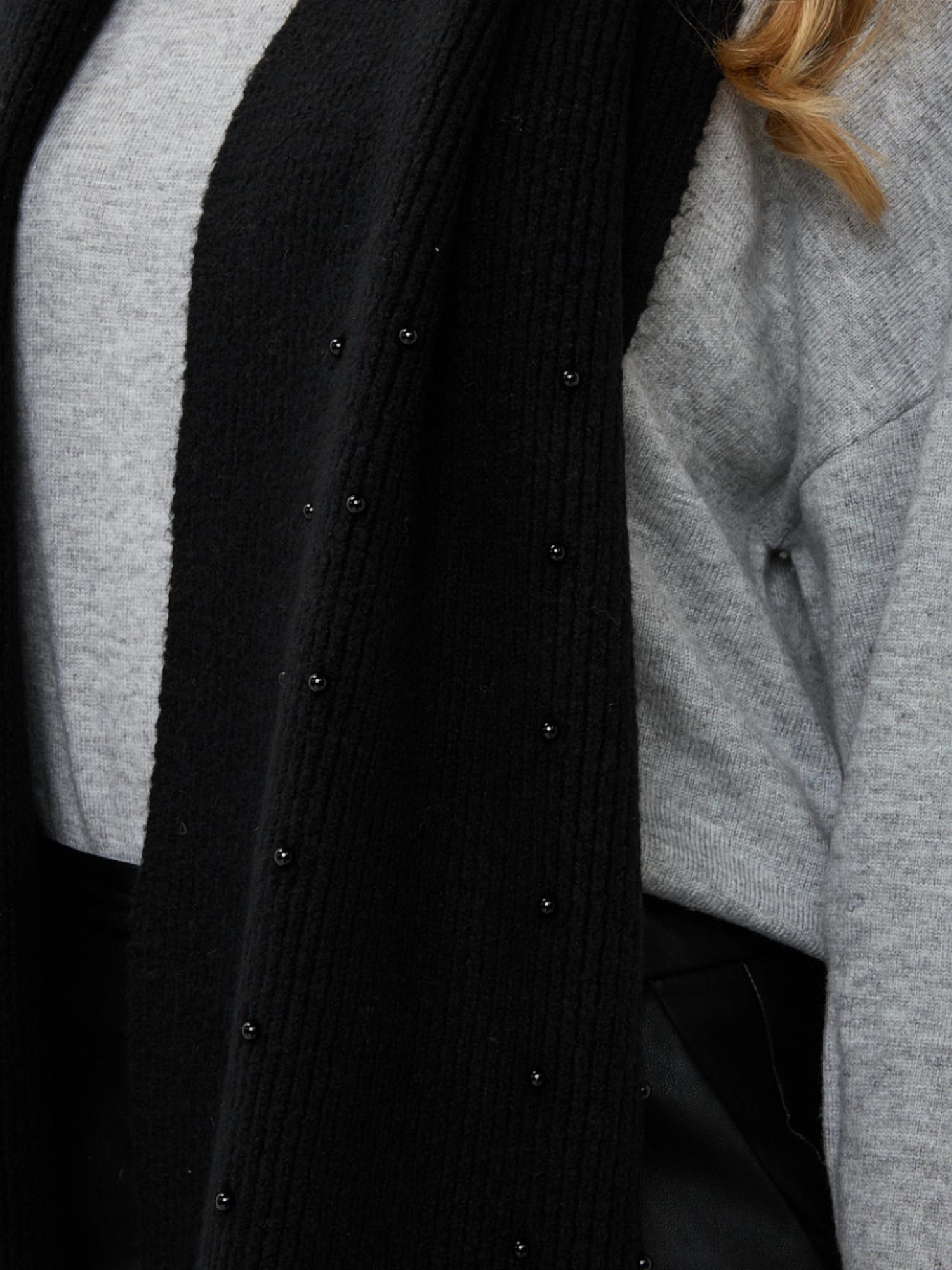 ESQUALO Pearls Scarf in black - women's scarf - alternate view