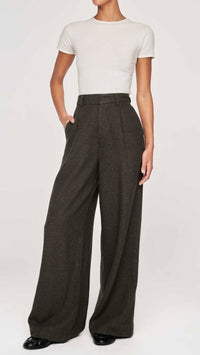 Dl1961 - Women'S - Denim Hepburn Wide Leg High Rise Pleated Pants