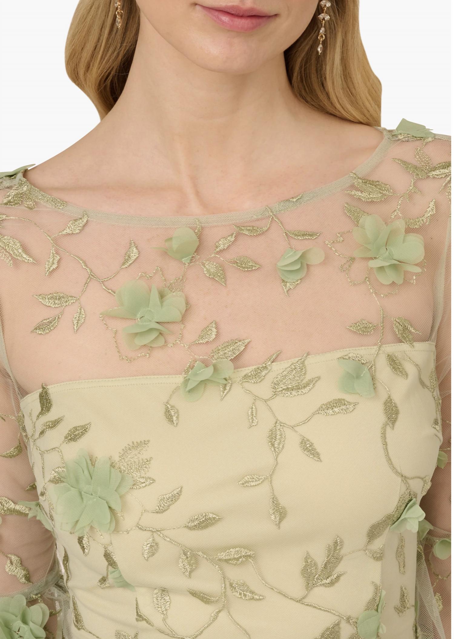 Adrianna Papell - Floral Embroidery Sheath Dress