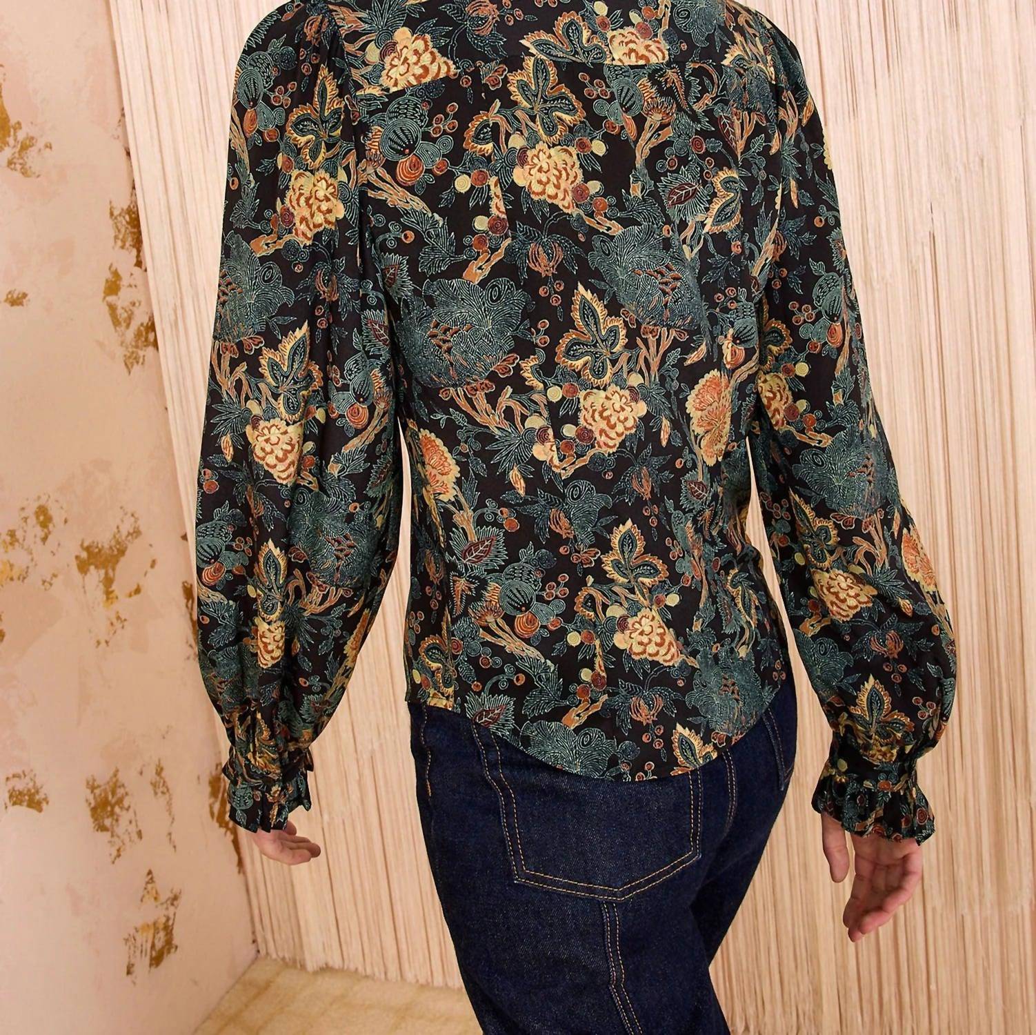 Ulla Johnson - Catroux Silk Long Sleeve Button Front Blouse