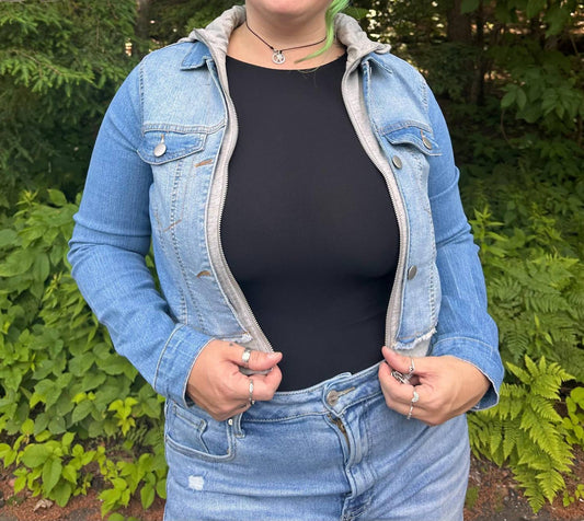 Active Basic - Women's Julian Hoodie Contrast Denim Jacket