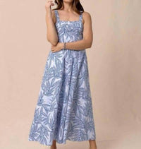 Southern Tide - Leighton Seersucker Tie Back Maxi Dress