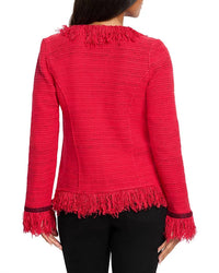 Nic + Zoe - Scarlina Statement Fringe Mix Knit Jacket
