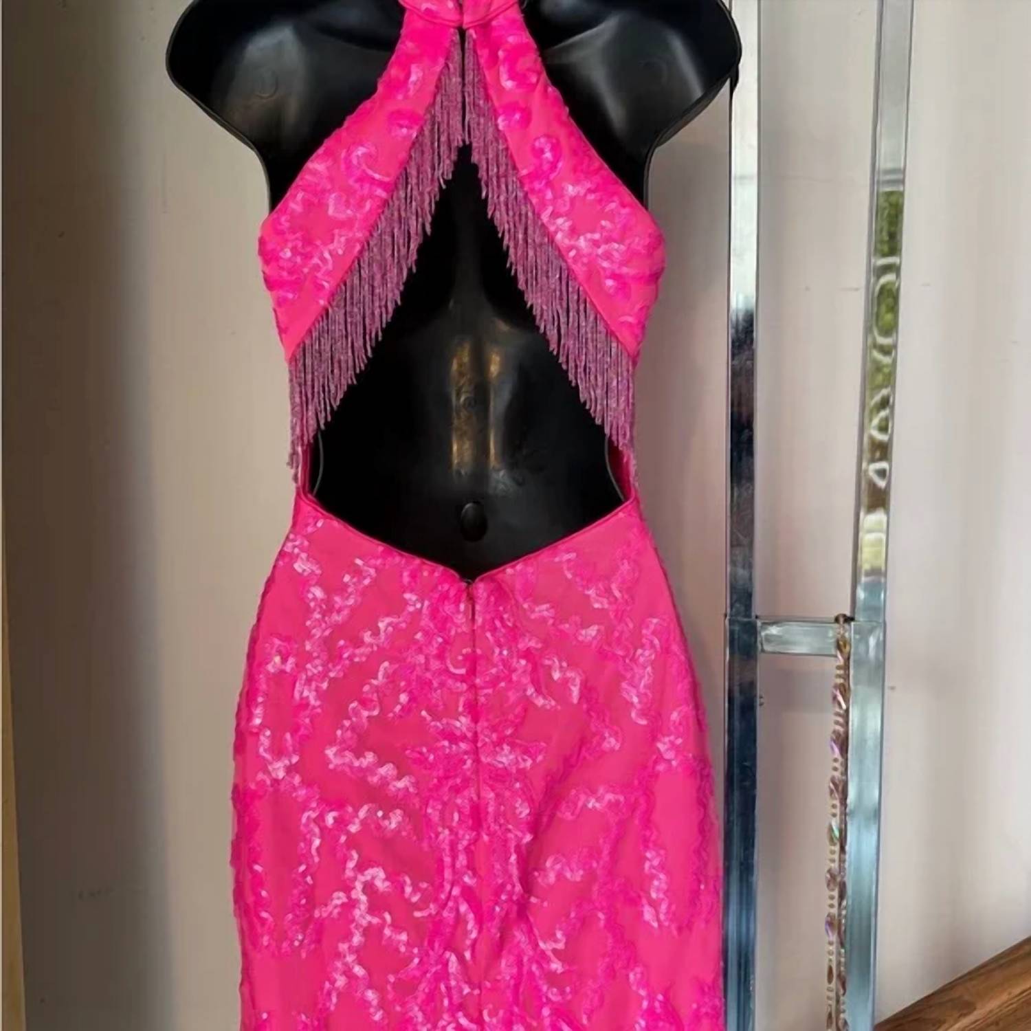 Ava Presley - Halter Sequin Homecoming Dress