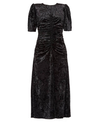 Sea - Cailyn Crushed Velvet Ruched Midi Dress