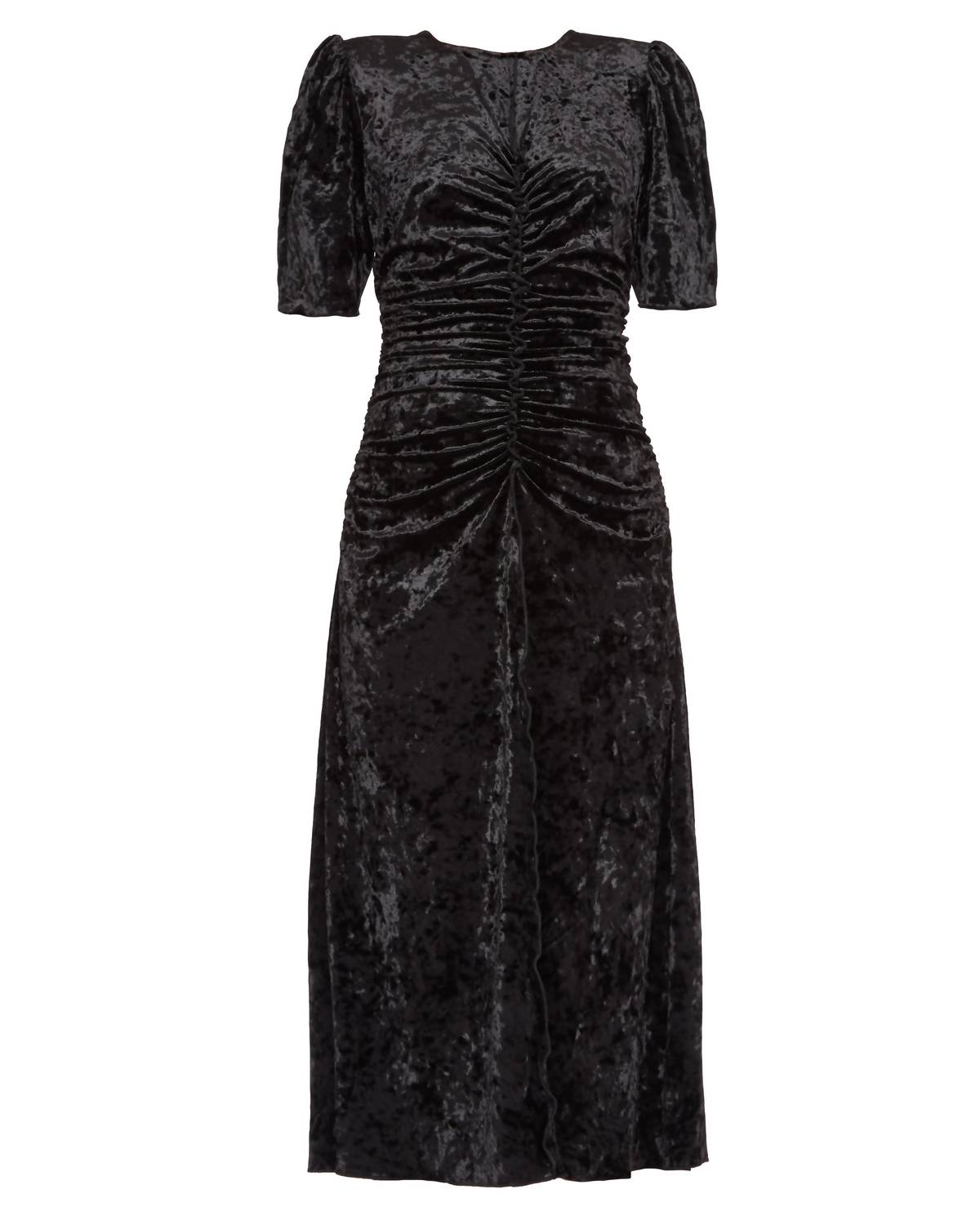 Sea - Cailyn Crushed Velvet Ruched Midi Dress
