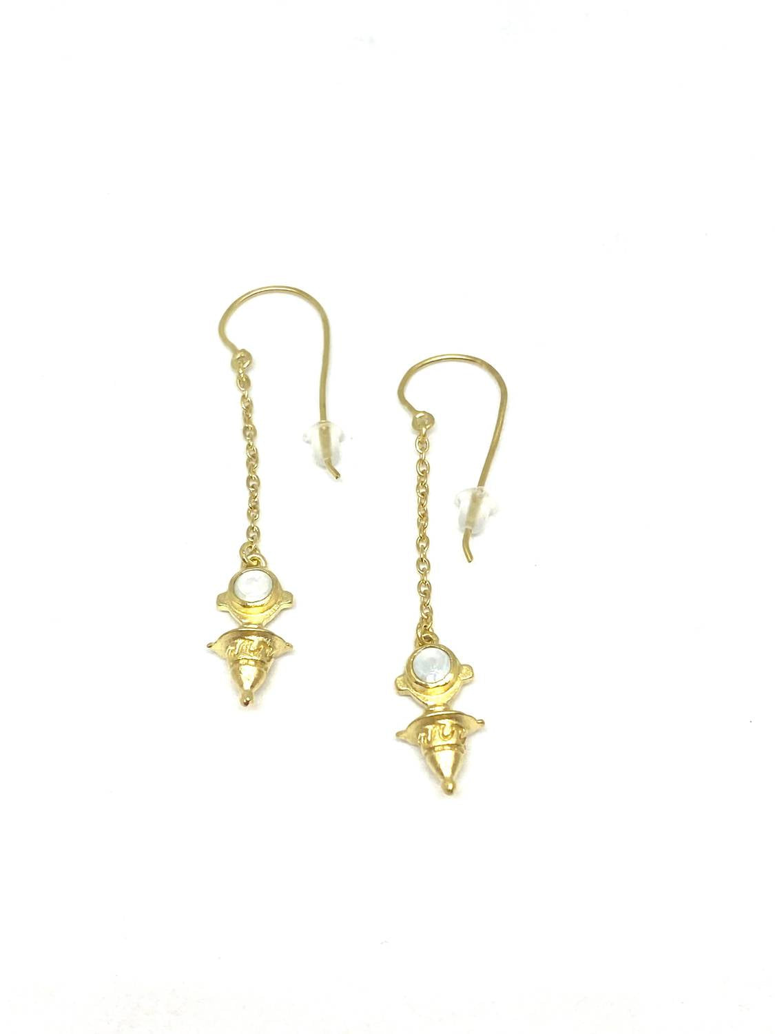 Heather Benjamin Jewelry - Small Cone Mother of Pearl Tuareg Earrings