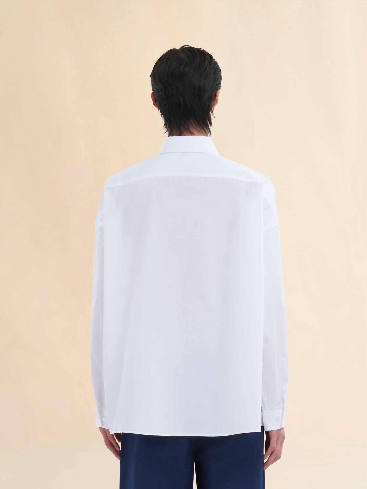 Marni - Poplin Shirt with Peeping Logo