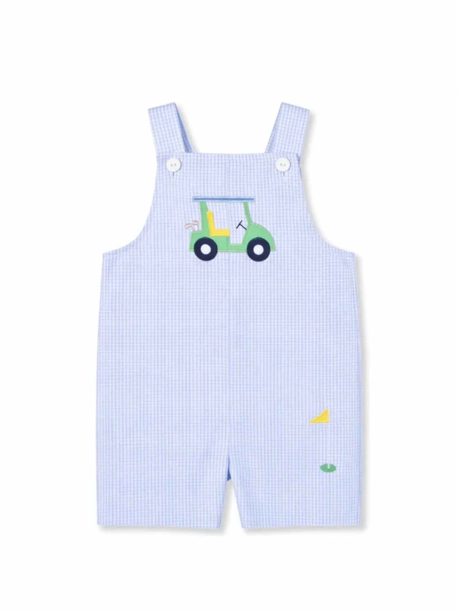 Florence Eiseman - Kids Golf Cart Seersucker Shortall