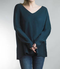 Tempo Paris - V-neck Tunic Cozy Sweater