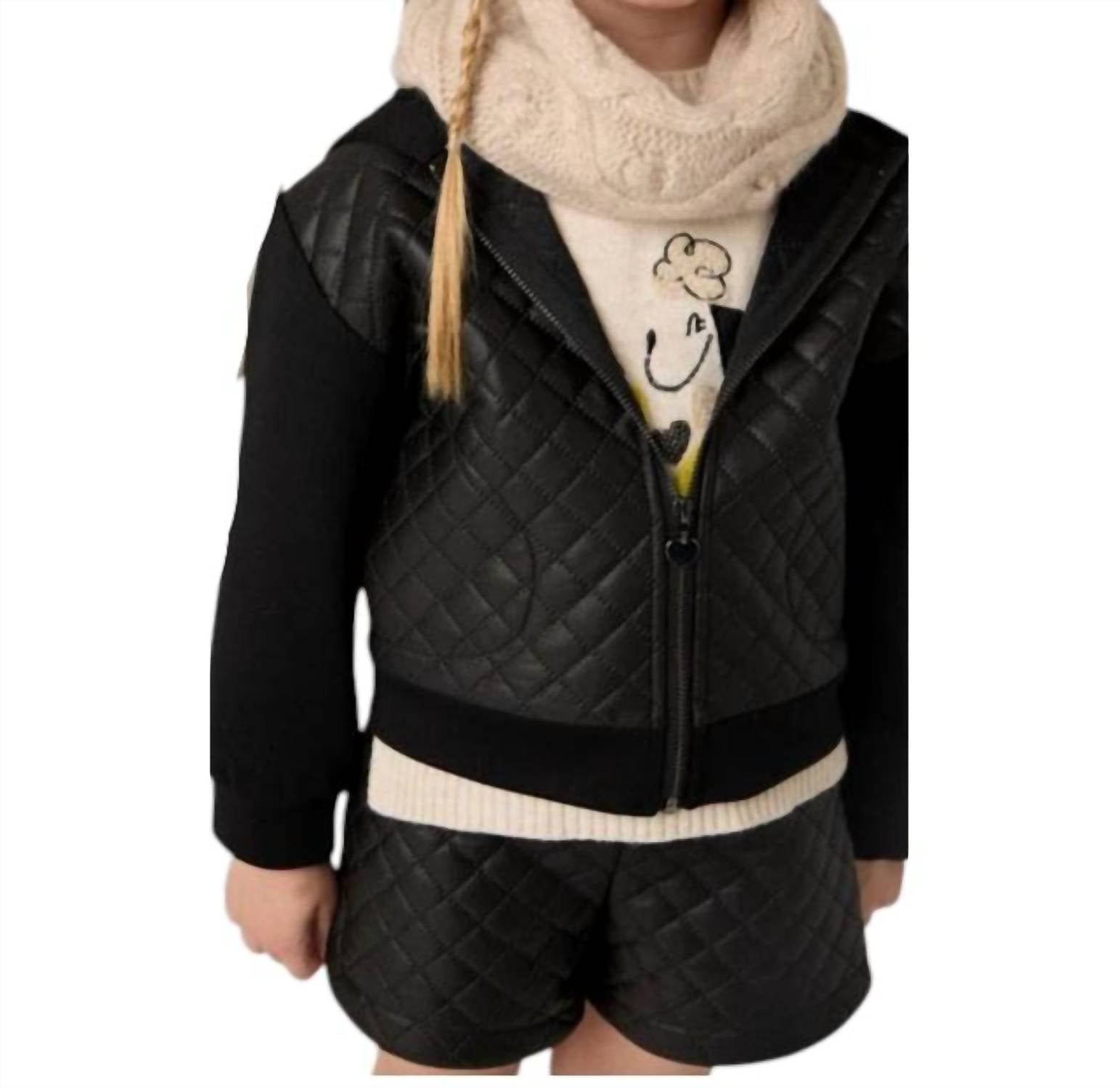 Mayoral - Girls Combined Quilted Jacket