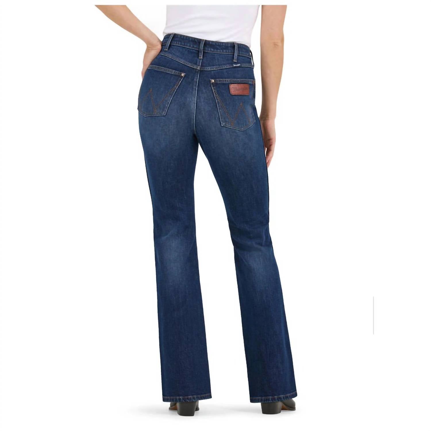 Wrangler Wrenley High Rise Bootcut Jean in dark wash - women's jeans - alternate view