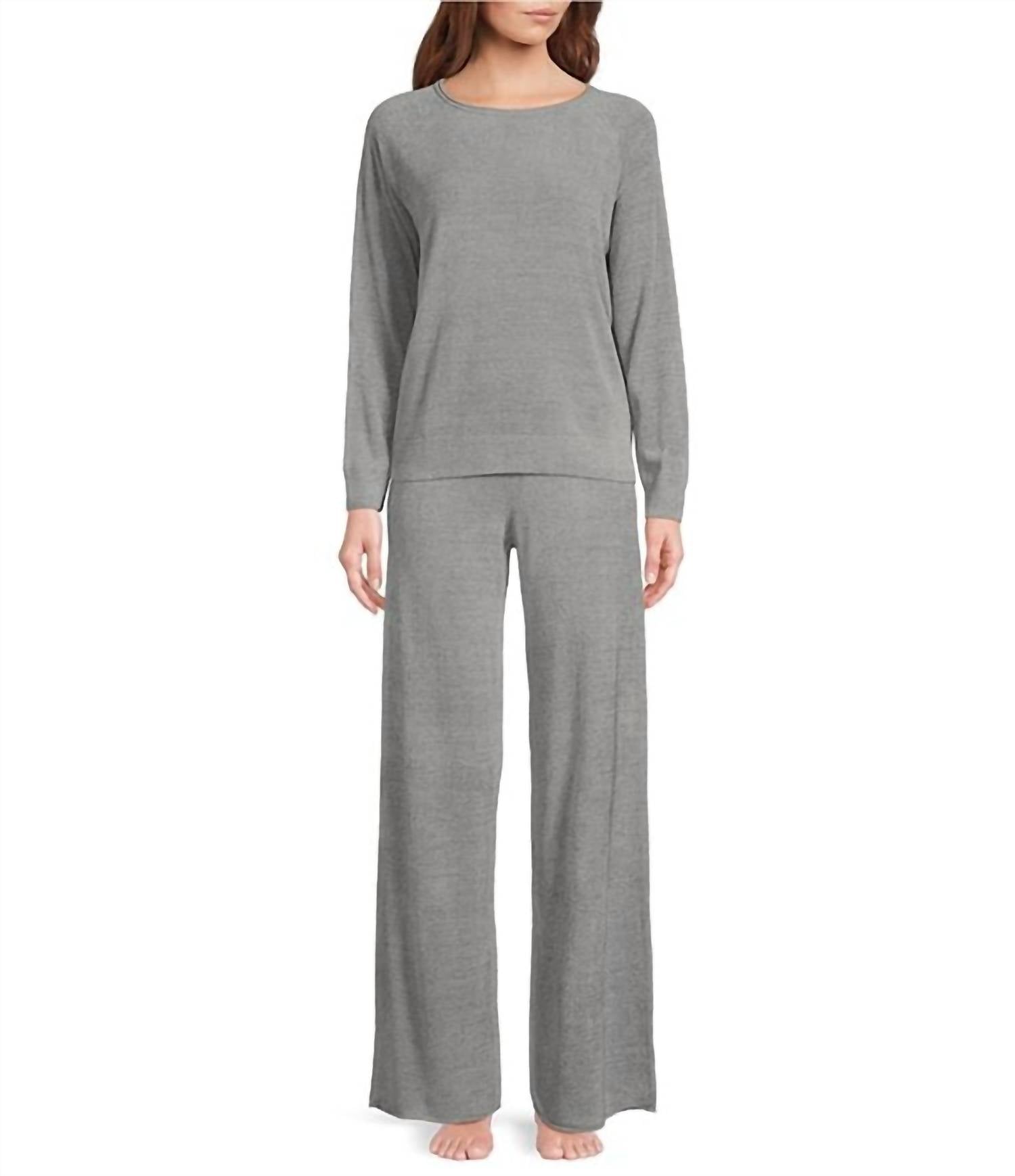 Barefoot Dreams - Jersey Pullover & Wide-leg Pant Lounge Set