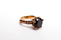 Avenue Chic - Onyx Flower Ring