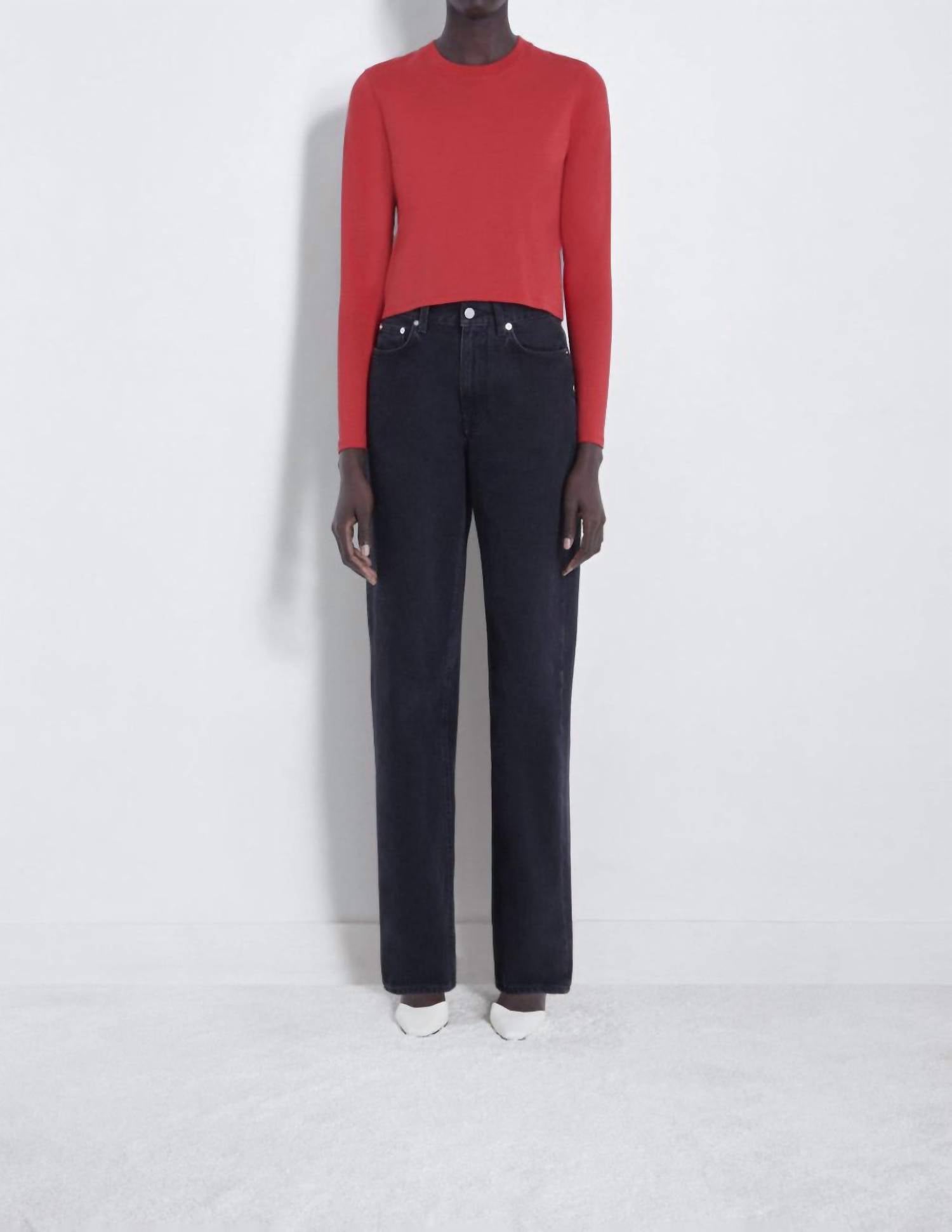 Loulou de Saison Masal Long Sleeves Shirt in tomato - women's t-shirt