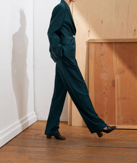 Acaria Studio Earth Long Sleeve Blazer in green - women's jacket - detail view