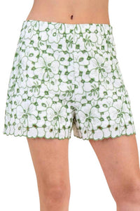 Glam - Chelsea Embroidered Eyelet Blouse & Short Set