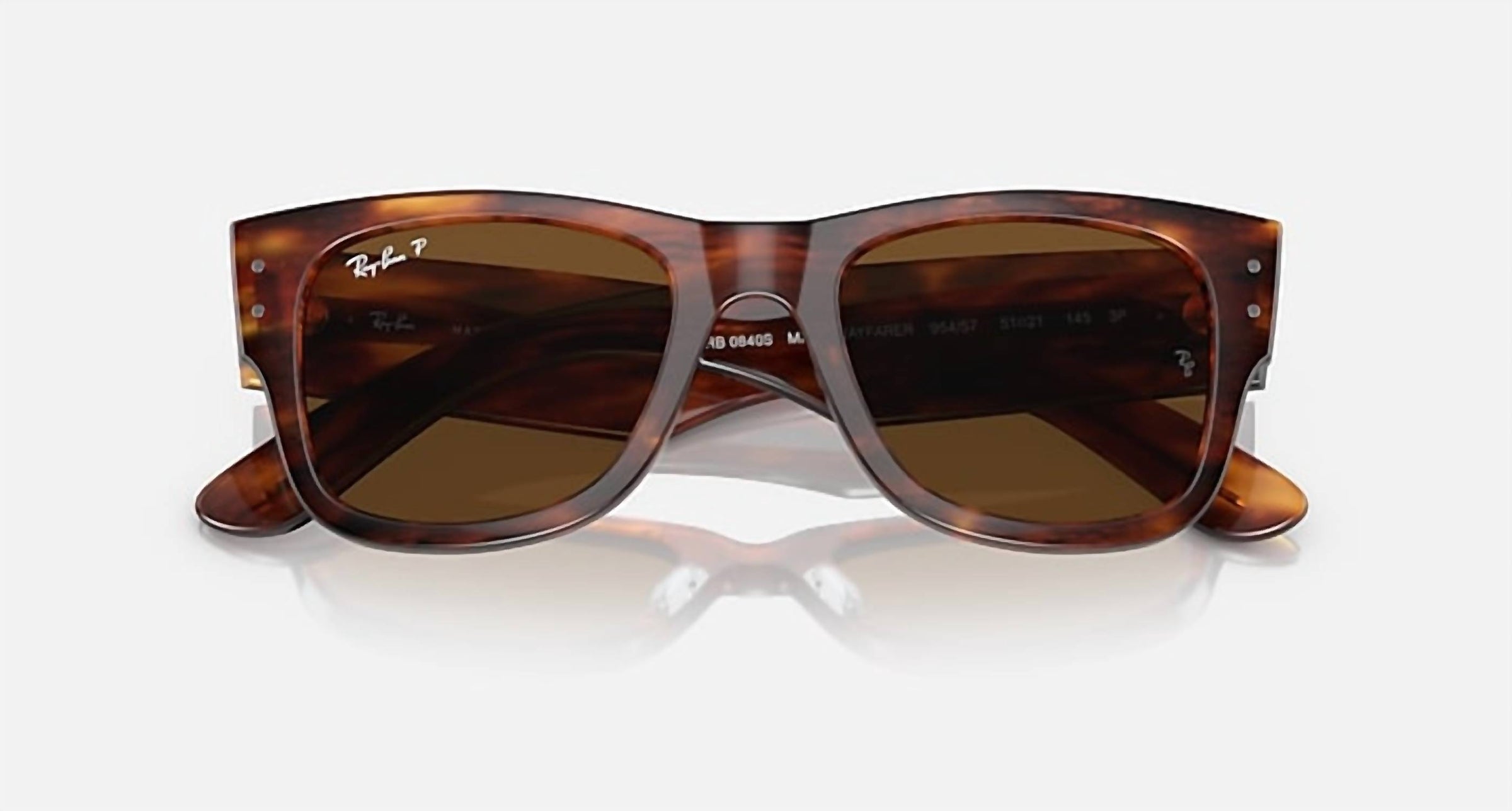 Ray Ban - Mega Wayfarer Medium Polarized Sunglasses Rb0840s 954/57