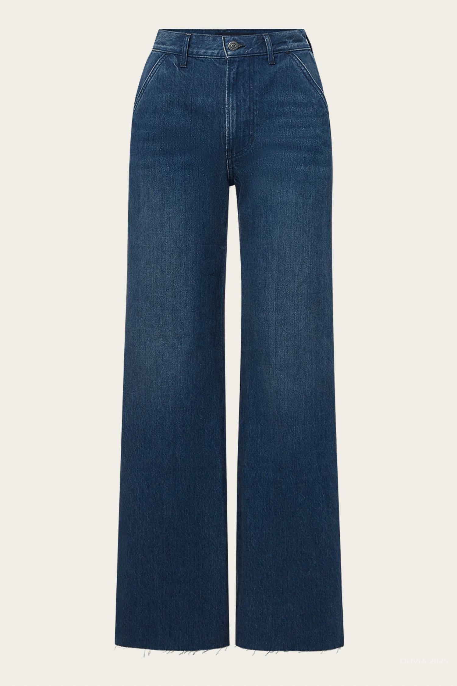 Veronica Beard - Taylor Slant-pocket Wide-leg Jean