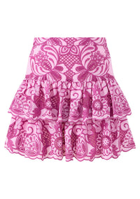 Marlo - Girls' Alora Embroidered Frill Mini Skirt