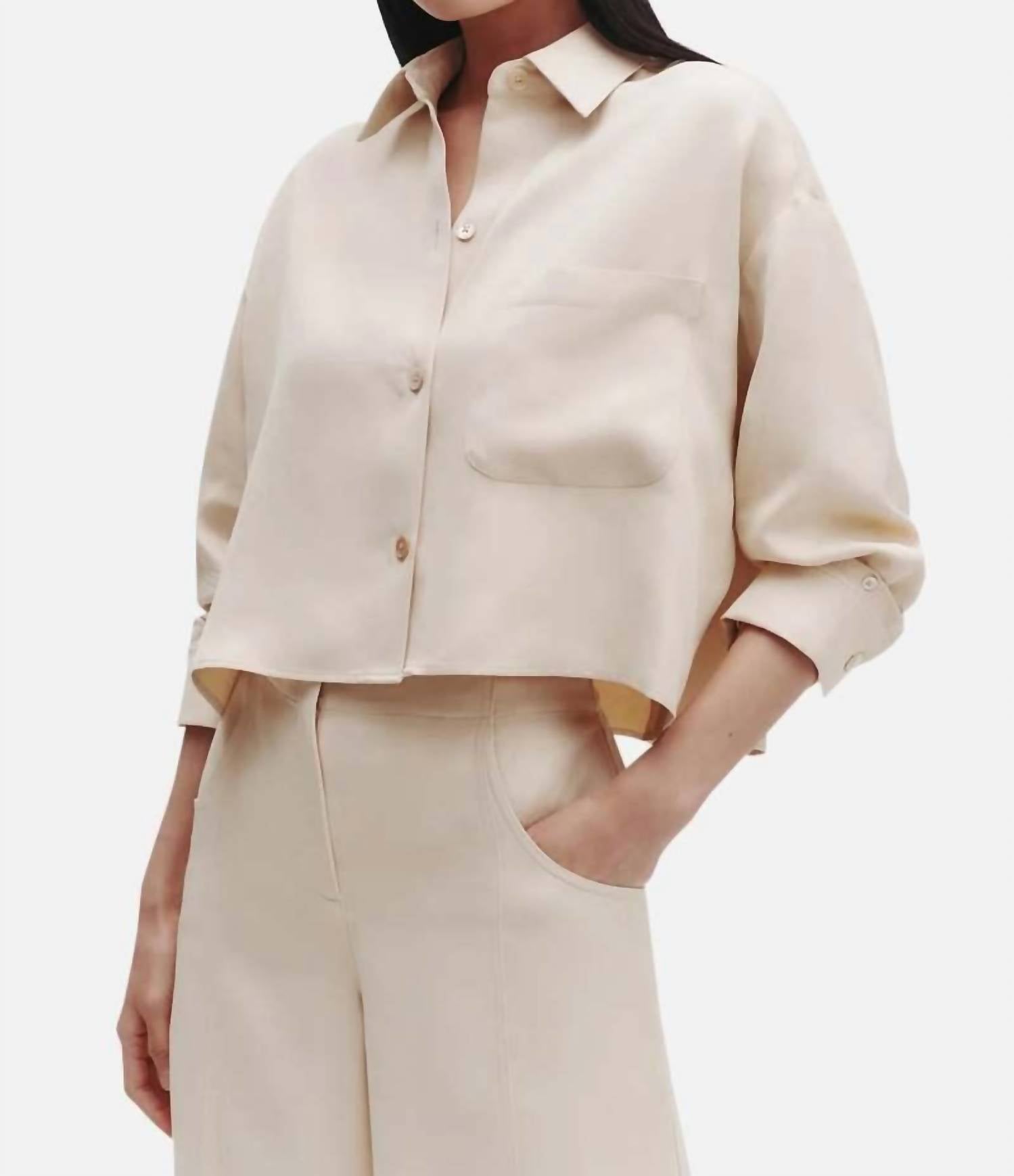 Twp - Soon To Be Ex Cropped Button-up Shirt