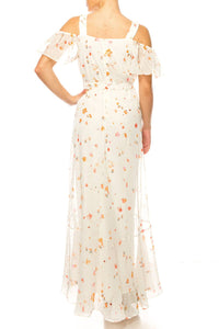 Maison Tara - Floral Off The Shoulder Strap Dress