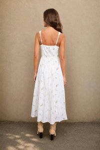 Blu Pepper - Eyelet Tie Front Corset Midi Dress