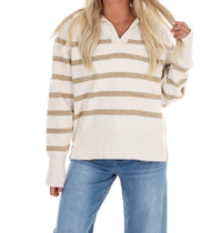 In February - Cozy Current Stripe Sweater