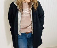 Hem & Thread - Zipper Button Down Coat