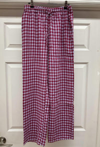 Things Between Bowie Gingham Pants in raspberry - women's pants - view 4