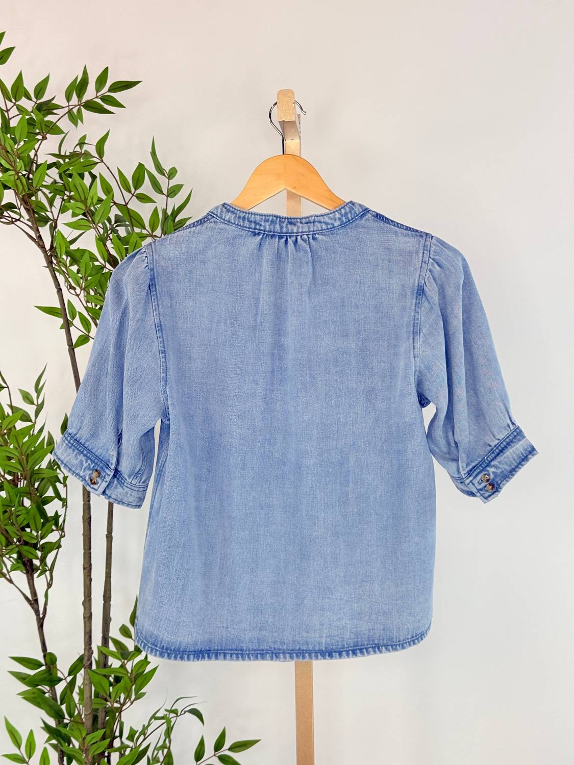 Velvet Heart Almafi Elbow Sleeve Top in light skyfall - women's blouse - view 6