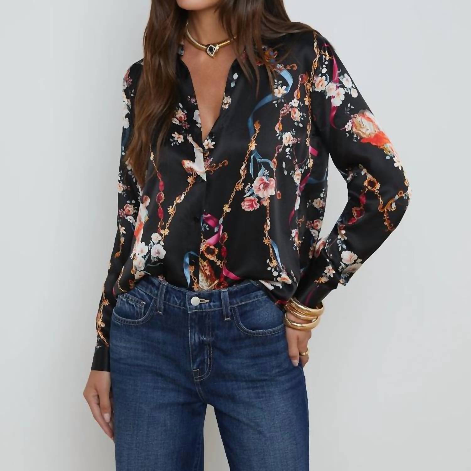 L'Agence - Tyler Long Sleeve Blouse