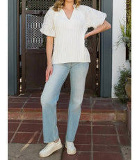 Thml - Tweed Puff Sleeve knit top