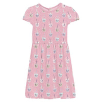 Kickee - Girl's Flutter Sleeve Twirl Dress With Pockets