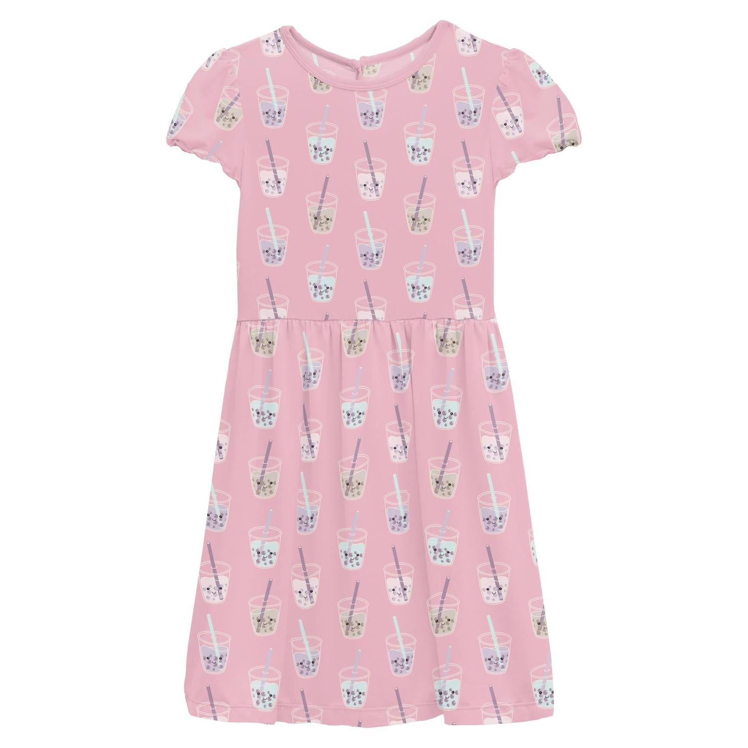 Kickee - Girl's Flutter Sleeve Twirl Dress With Pockets