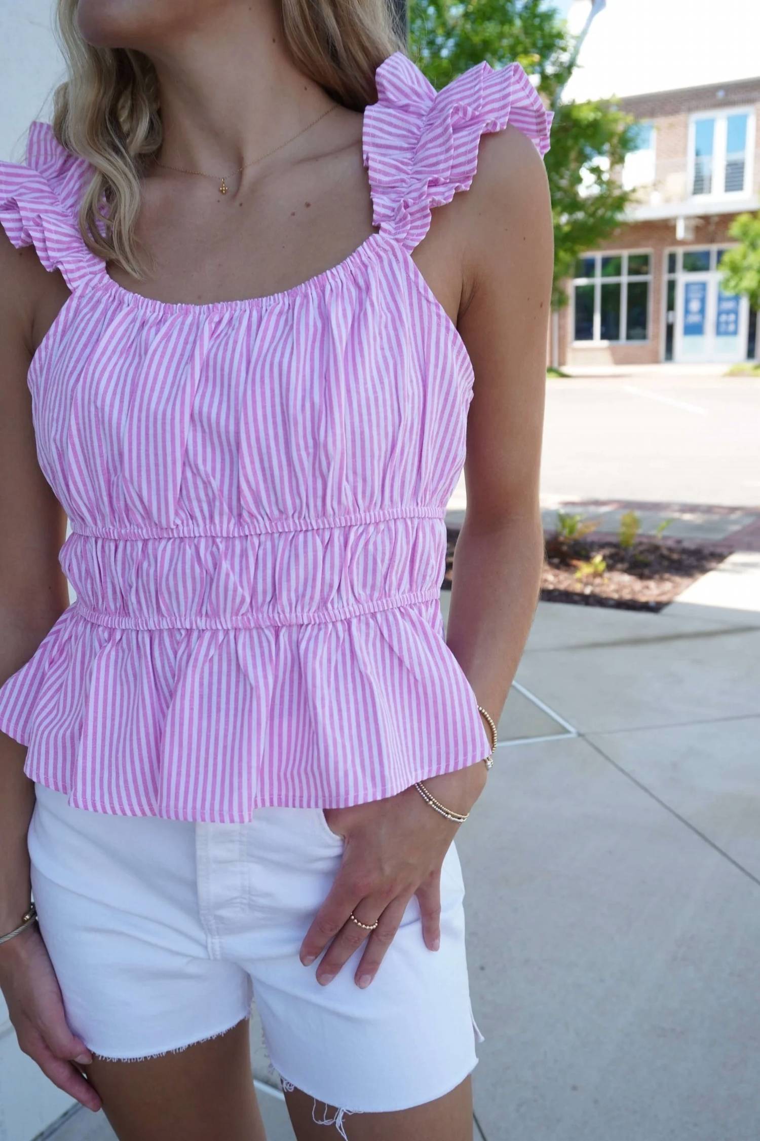 Tcec - Summer Sunset Ruffle Top