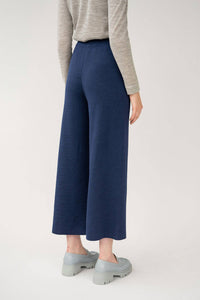 SSKEIN Wide Leg Trousers in navy - women's pants - alternate view