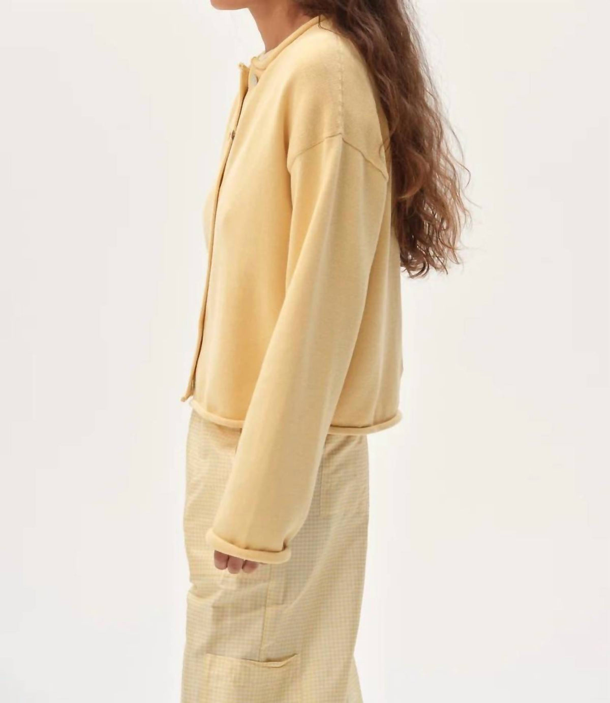 Donni. - Cotton Knit Roll Cardigan
