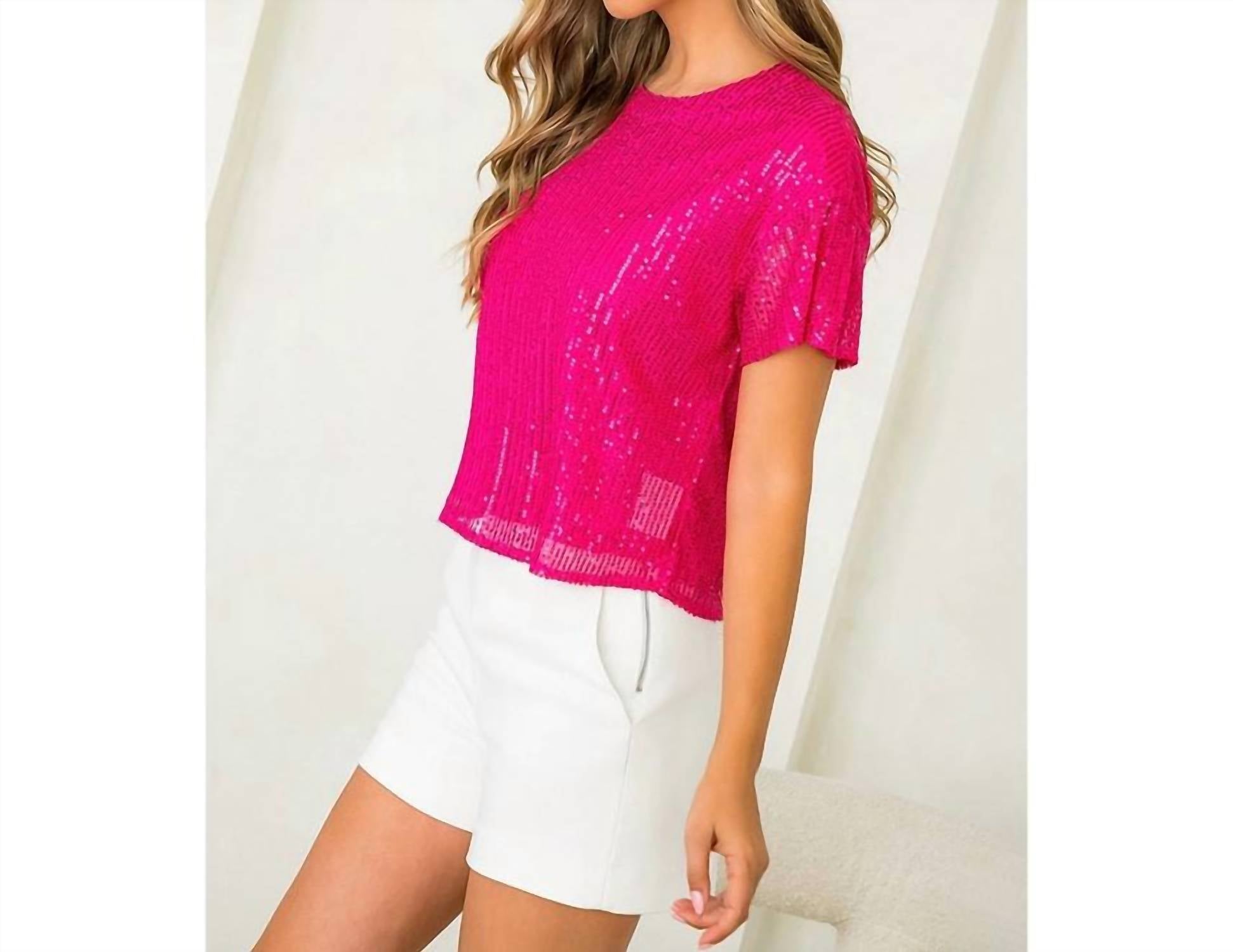 Thml - Sequin Short Sleeve Top