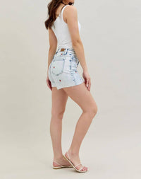 Judy Blue - High Waisted Cherry Embroidery Shorts