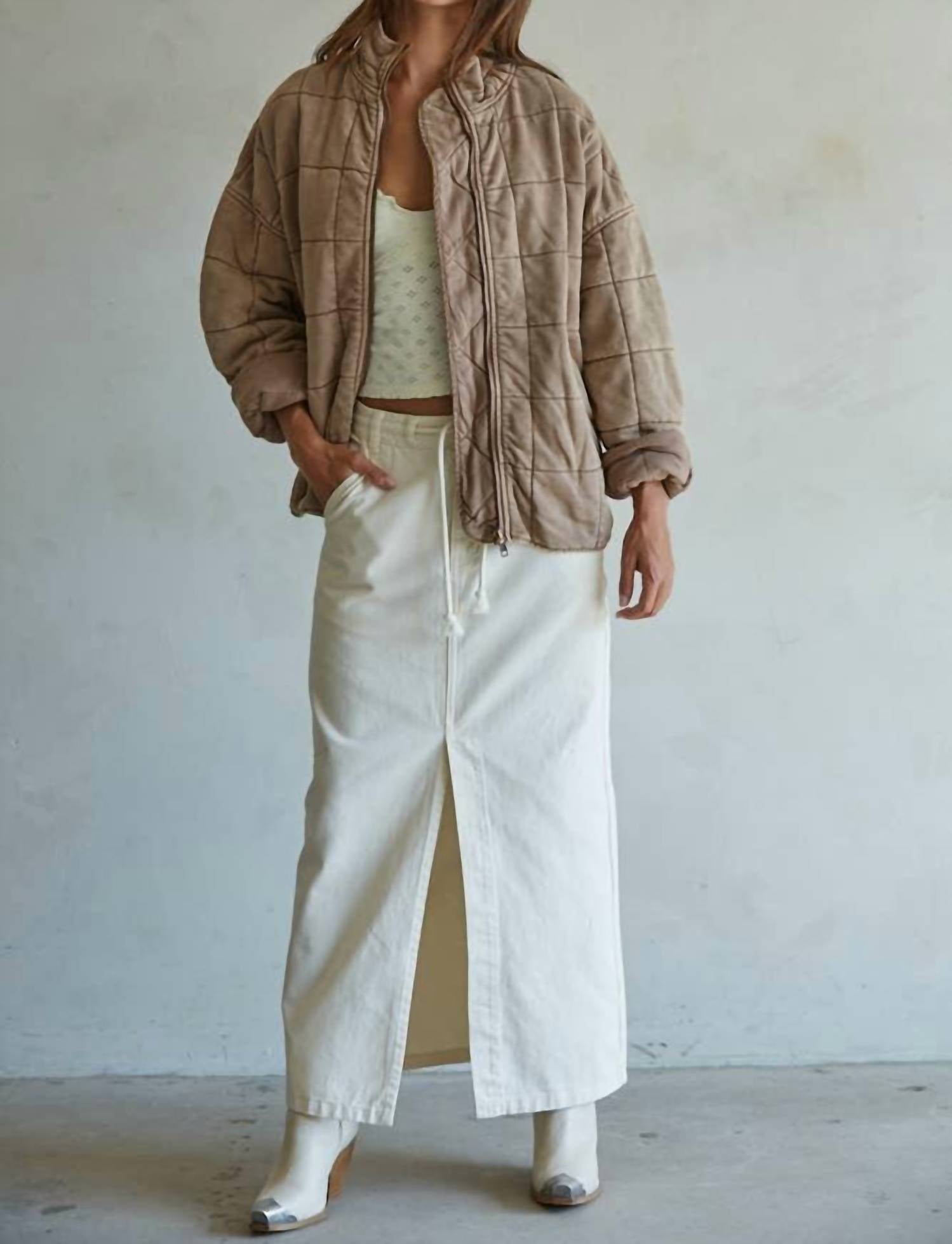 By Together - Quilted Knit Mineral Washed Jacket