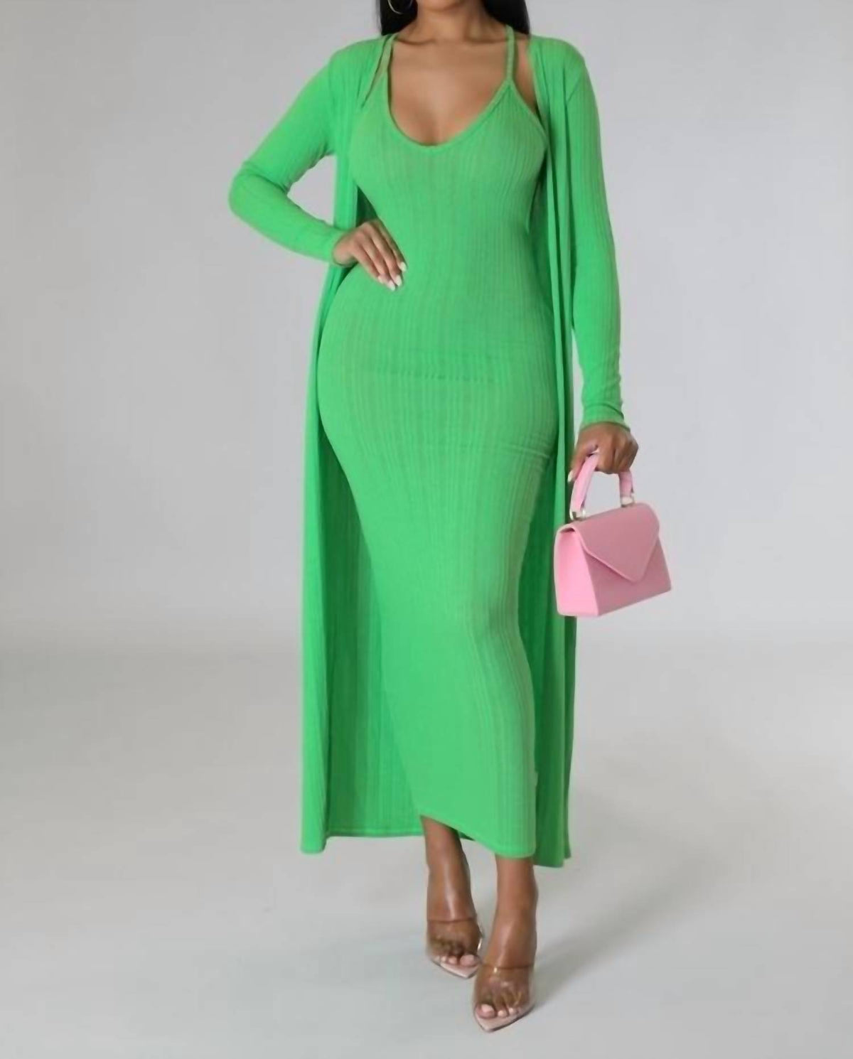 5Besties - Dress and Cardigan Set